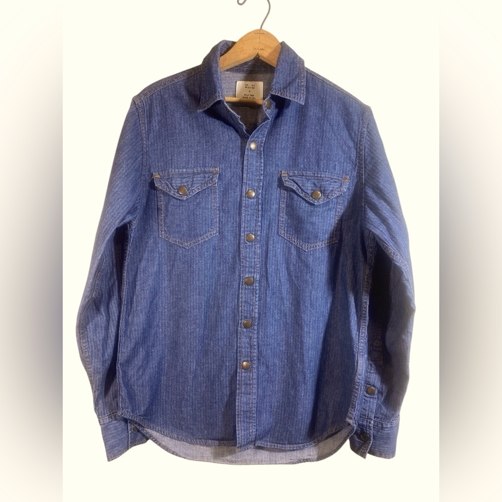 Billy Reid Blue Casual Button Down Shirt
